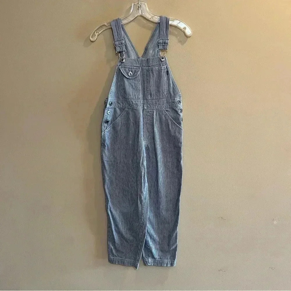 CANYON RIVER BLUES Overalls Vintage Pinstripe Railroad Denim Youth Small 7/8